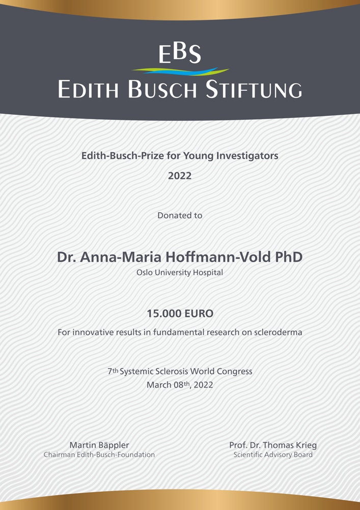 Edith-Busch-Prize for Young Investigators 2022